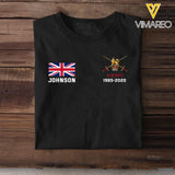 Personalized UK Military Custom Name & Time Hoodie 2D Printed KVH1672