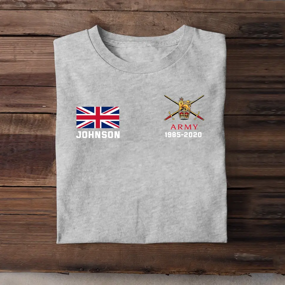 Personalized UK Military Custom Name & Time Hoodie 2D Printed KVH1672