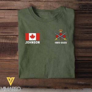 Personalized Canadian Military Custom Name & Time Hoodie 2D Printed KVH1672