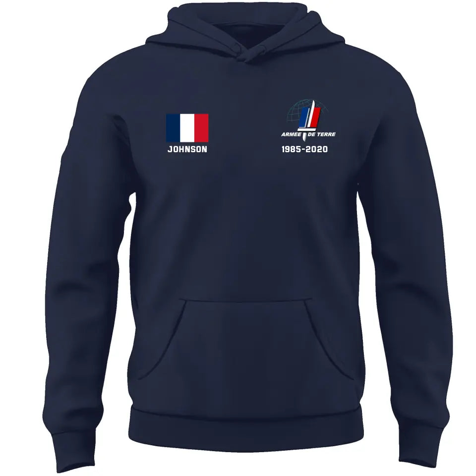 Personalized French Milirary Custom Name Hoodie 2D Printed KVH1670