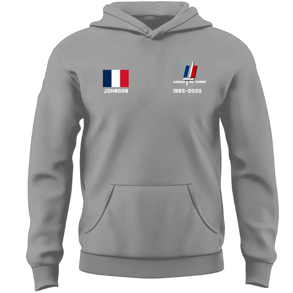 Personalized French Milirary Custom Name Hoodie 2D Printed KVH1670
