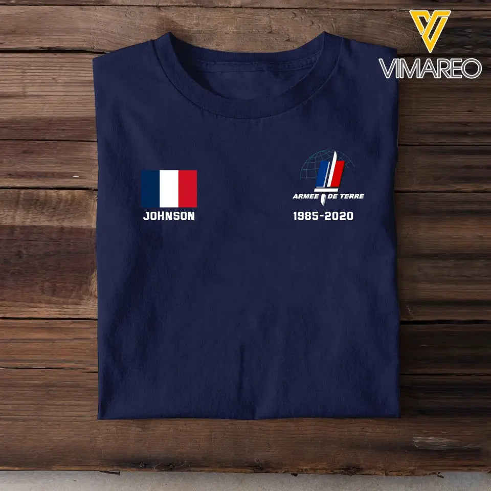 Personalized French Milirary Custom Name Hoodie 2D Printed KVH1670