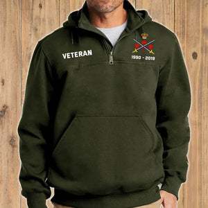 Personalize Canadian Armed Forces Veteran Retired 1/4 Zip Hoodie Print QTHN1724