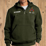 Personalize Canadian Armed Forces Veteran Retired 1/4 Zip Hoodie Print QTHN1724