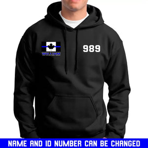 Personalized Canadian Police Custom Name & ID Hoodie 2D Printed VQ231723