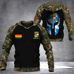 Personalized German Veteran Custom Time & Name Hoodie 3D Printed KVH1725