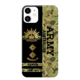 Personalized Australian Armed Forces Logo Custom Name Phonecase Printed 231721AHVA