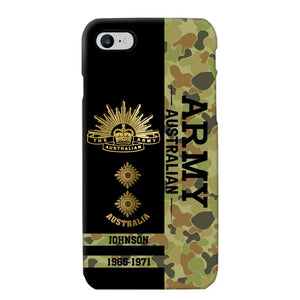 Personalized Australian Armed Forces Logo Custom Name Phonecase Printed 231721AHVA