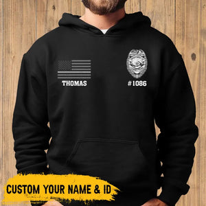 Personalized US Police Office Department Of Corrections Custom Name & ID Hoodie 2D Printed LVA231742