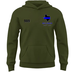 Personalized US State Retired Police Office Custom Time & ID Hoodie 2D Printed KVH231744