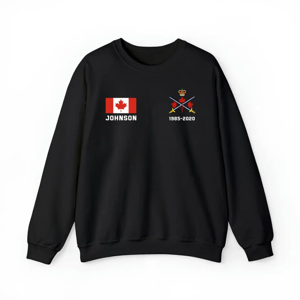 Personalized Canadian Military Custom Name & Time Hoodie 2D Printed KVH1672