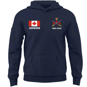 Personalized Canadian Military Custom Name & Time Hoodie 2D Printed KVH1672