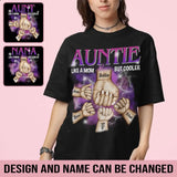 Personalized Auntie Like A Mom But Cooler Hands With Kid Names T-shirt Printed HN231756