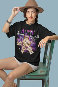 Personalized Auntie Like A Mom But Cooler Hands With Kid Names T-shirt Printed HN231756