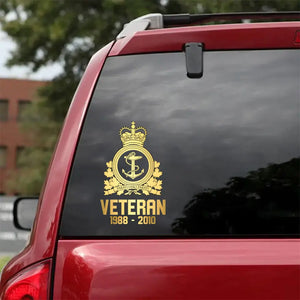Personalized Canadian Armed Force Veteran Retired Decal Printed QTVQ1758