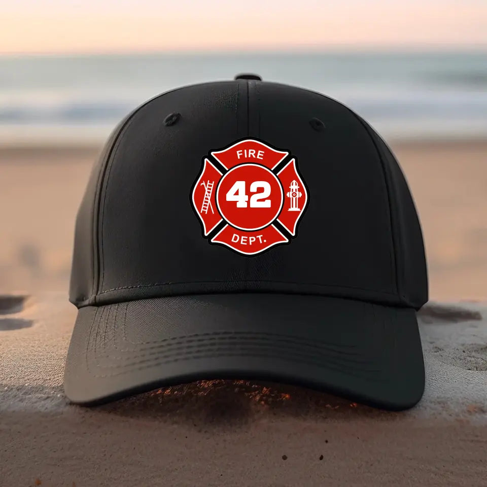 Personalized Canadian Firefighter Flag Black Cap VQ231770