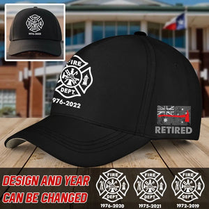 Personalized Retired Australian Firefighter Flag Black Cap VQ2407