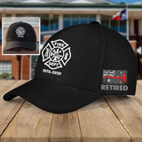 Personalized Retired Australian Firefighter Flag Black Cap VQ2407