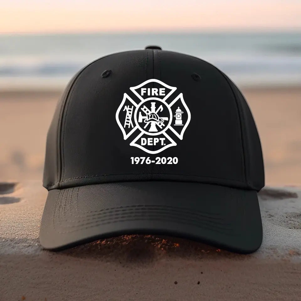 Personalized Retired UK Firefighter Flag Black Cap VQ2407