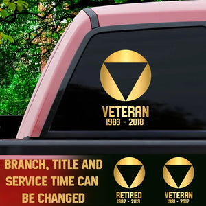 Personalized Austria Military Veteran Retired Decal Printed QTVQ2404