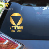 Personalized Austria Military Veteran Retired Decal Printed QTVQ2404