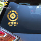 Personalized Belgium Military Veteran Retired Decal Printed QTVQ2404