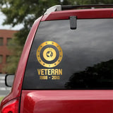 Personalized Belgium Military Veteran Retired Decal Printed QTVQ2404