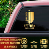 Personalized Belgium Military Veteran Retired Decal Printed QTVQ2404