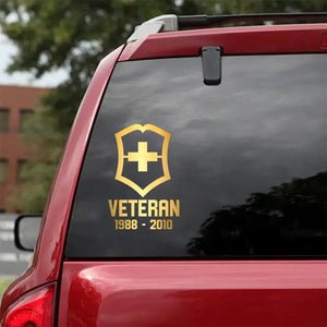 Personalized Swiss Military Veteran Retired Decal Printed QTVQ2404