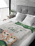 Personalized Life Is Better With Cats Cat Lovers Gift Sherpa or Fleece Blanket Printed HN2410