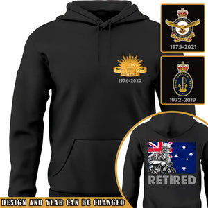 Personalized Australian Veteran Custom Time Hoodie 2D Printed VQ2418