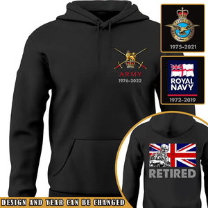 Personalized UK Veteran Custom Time Hoodie 2D Printed VQ2418