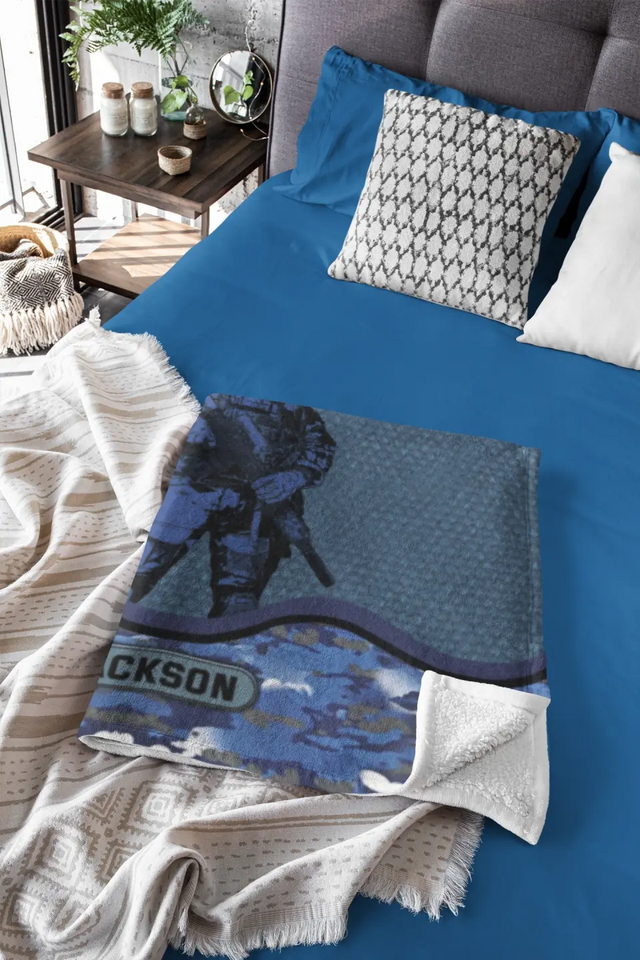 Personalized Onece A Soldier Always A Soldier Australian Veteran Sherpa or Fleece Blanket Printed KVH2419