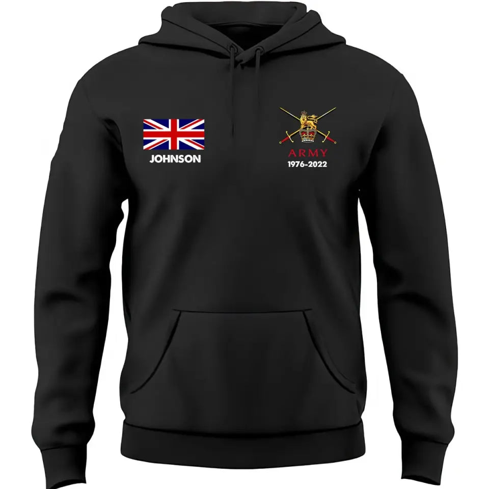 Personalized Australian Veteran Custom Name & Served Time Hoodie 2D Printed VQ2426