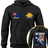 Personalized Australian Veteran Custom Name & Served Time Hoodie 2D Printed VQ2426