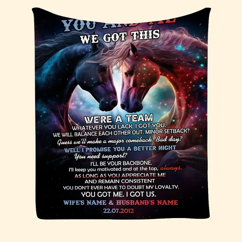 Personalized You And Me We Got This We're A Team Whatever You Lack I Got You Couple Gift Sherpa or Fleece Blanket Printed HN2432
