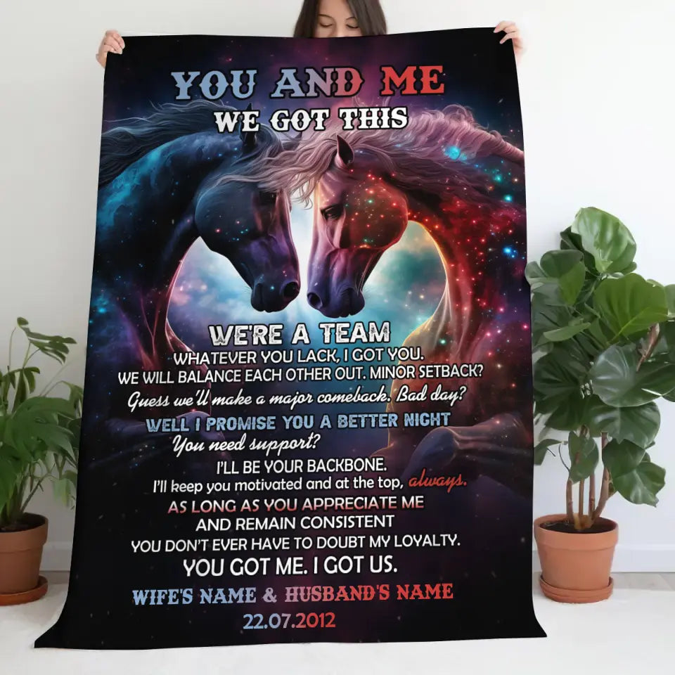 Personalized You And Me We Got This We're A Team Whatever You Lack I Got You Couple Gift Sherpa or Fleece Blanket Printed HN2432