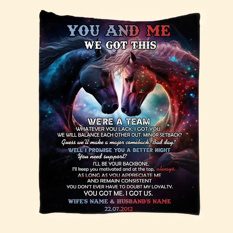 Personalized You And Me We Got This We're A Team Whatever You Lack I Got You Couple Gift Sherpa or Fleece Blanket Printed HN2432