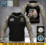 Personalized In Your Darkest Hour When The Demons Come Call On Me Brother And We Will Fight Them Together US Veteran Custom Name & Time Hoodie 3D Printed KVH2434