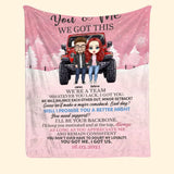 Personalized  Couple Jeep You & Me We Got This We're A Team Whatever You Lack I Got You Couple Gift Sherpa or Fleece Blanket Printed LVA2436