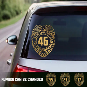 Personalized I Support Law Enforcement Decal Printed QTHN2451