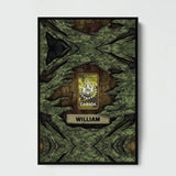 Personalized Canadian Veteran Rank Camo Poster Printed KVH2453