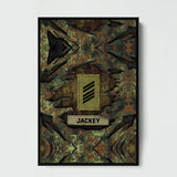 Personalized German Veteran Rank Camo Poster Printed KVH2453