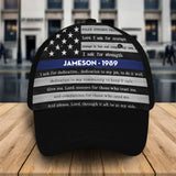 Personalized US Police Custom Name & ID Black Cap KVH2455