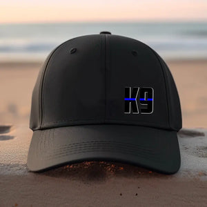 Personalized US Thin Blue Line Law Enforcement Black Cap QTHN2461