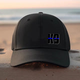 Personalized US Thin Blue Line Law Enforcement Black Cap QTHN2461