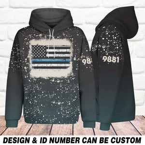 Personalized US Police Custom ID Hoodie 3D Printed QTVQ2467
