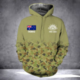 Personalized Australian Military Camo Retired Veteran 3D Hoodie Printed  QTLVA2465