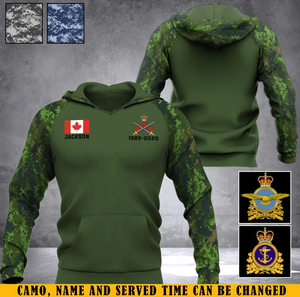 Personalized Canadian Veteran Custom Name Hoodie 3D Printed KVH2482
