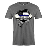 Personalized Retired US Police Blueline T-shirt Print LAHLVA2486